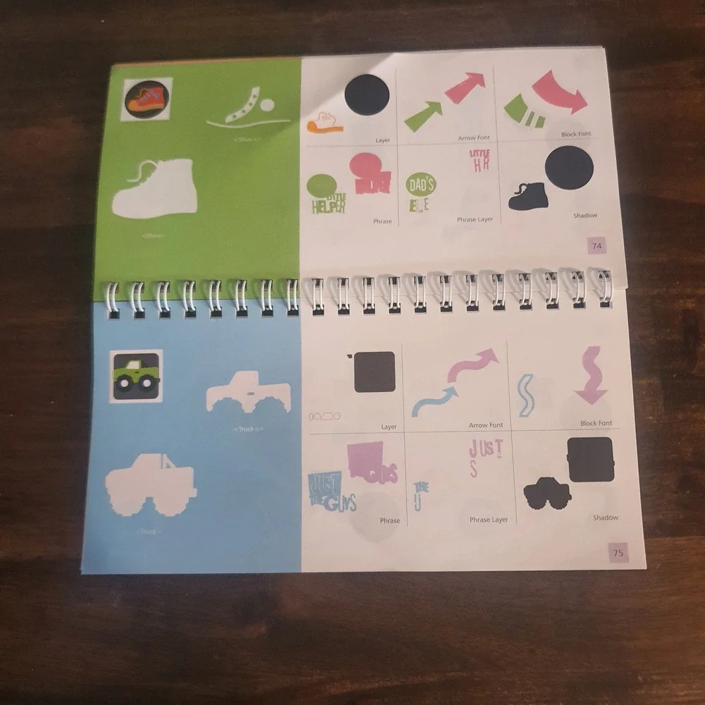 Cricut Boys Will Be Boys Shapes Cartridge Handbook Overlay Scrapbooking Cards‎